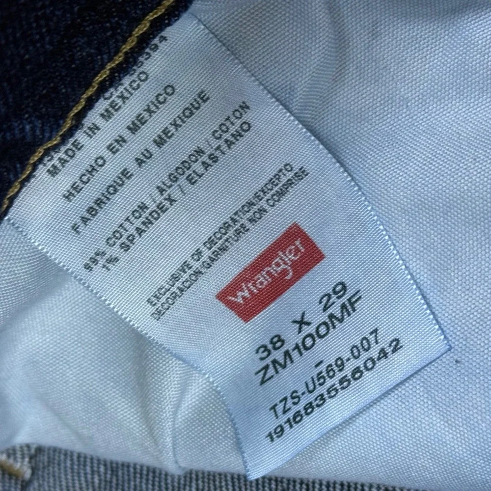 Wrangler Authentics Mens Jeans Regular Fit Straight Leg‎ Denim Blue Size 38x29